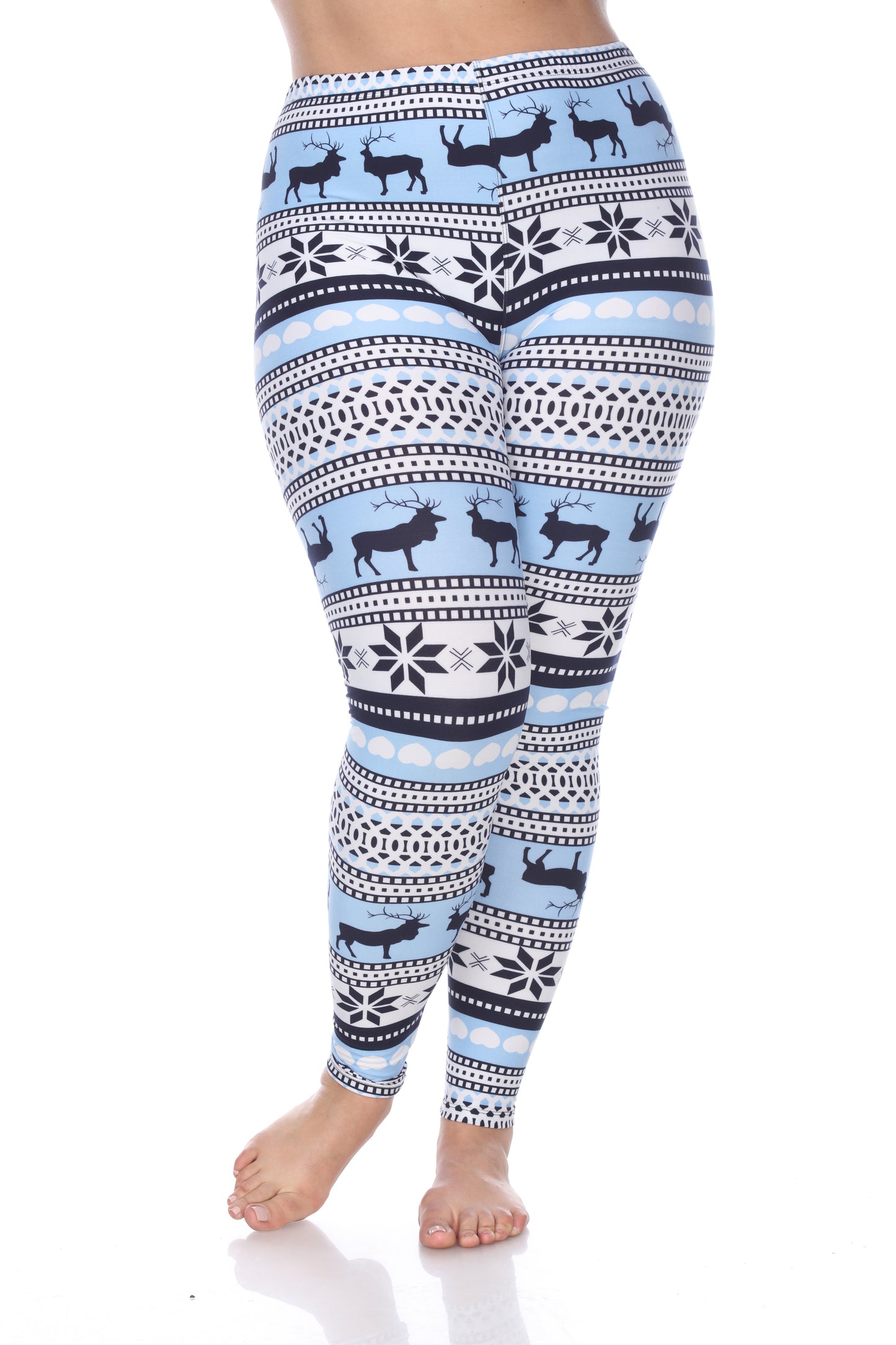 White Mark Women's Printed Leggings