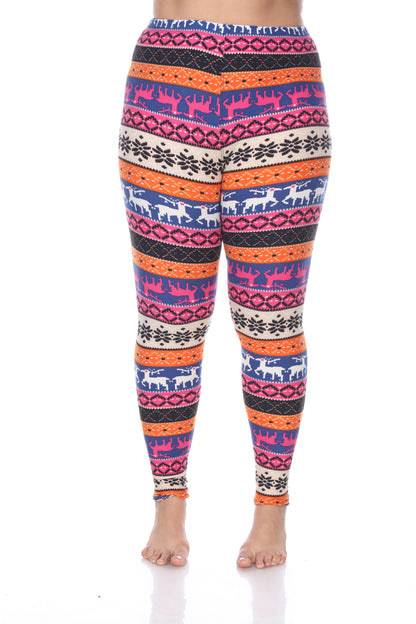 White Mark Women's Printed Leggings