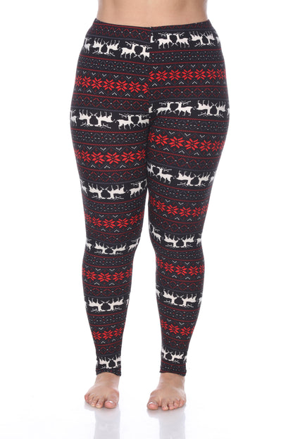 White Mark Women's Printed Leggings