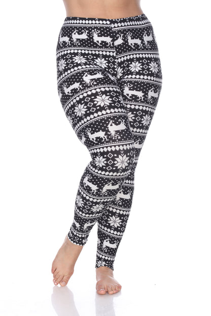 White Mark Women's Printed Leggings