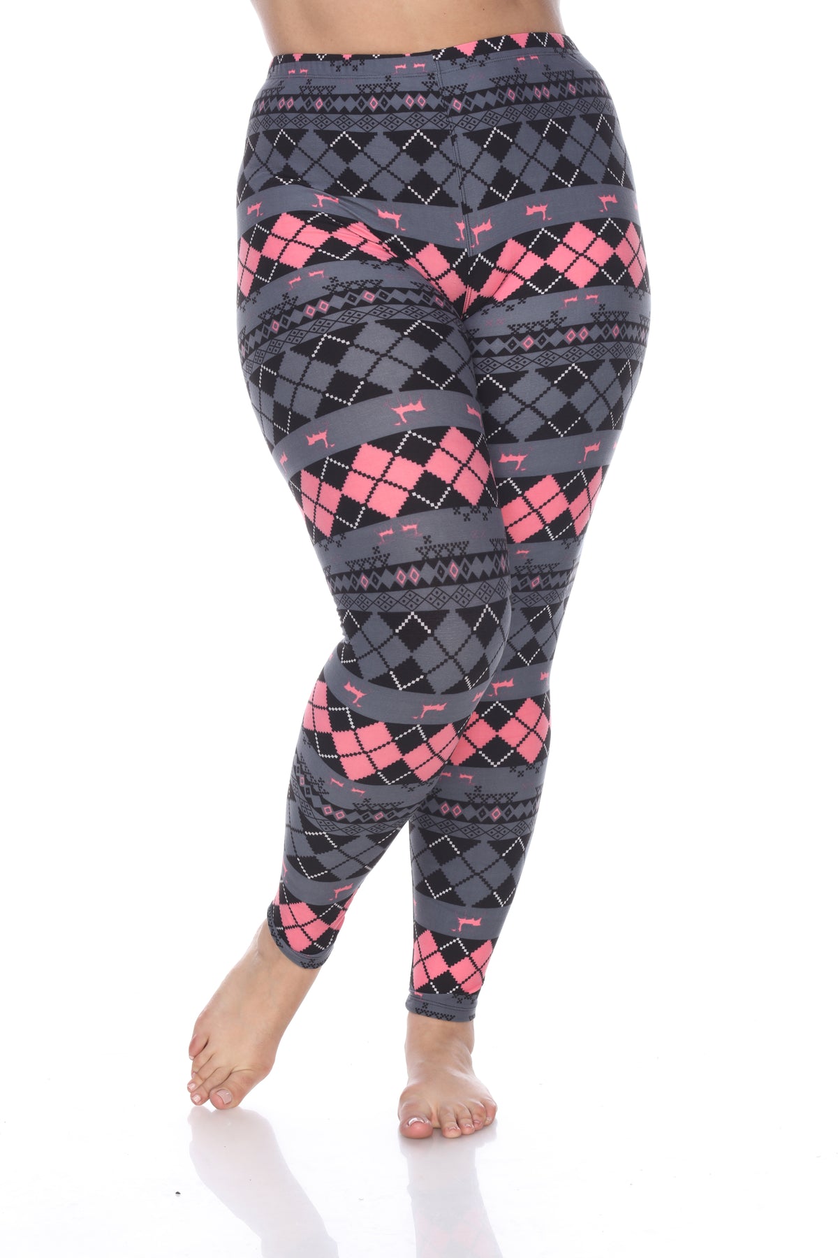 White Mark Women's Printed Leggings