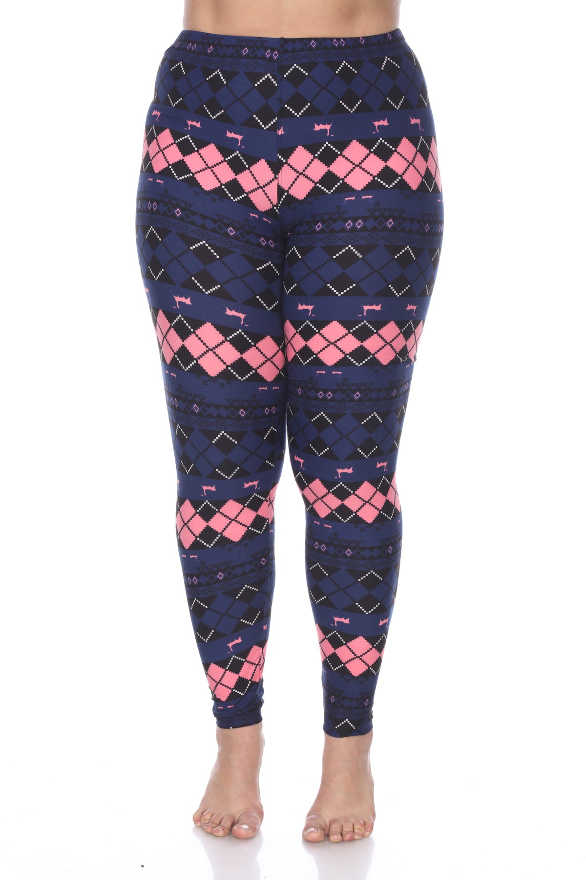 White Mark Women's Printed Leggings