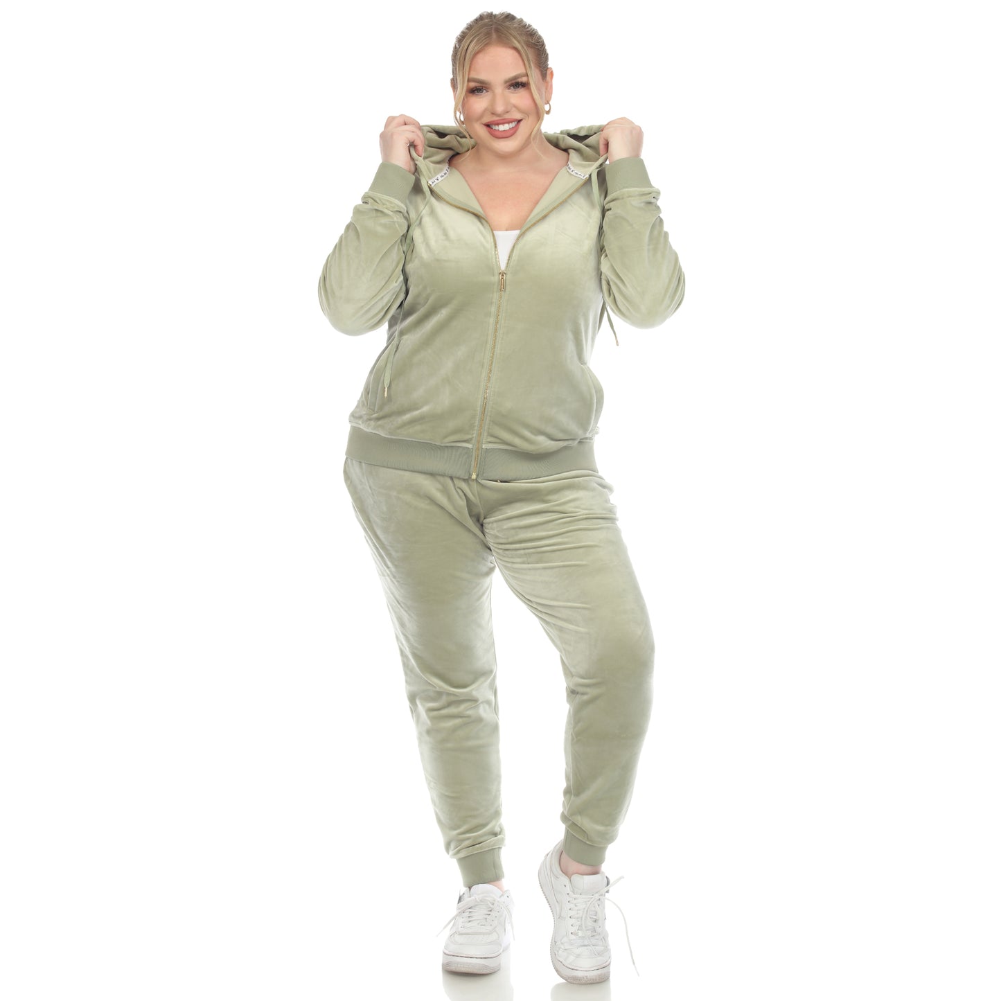 White Mark Women's 2-Piece Must Have Velour Tracksuit Set