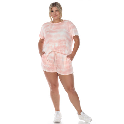 White Mark Women's 2-Piece Top & Shorts Lounge Set