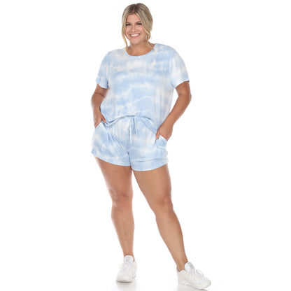 White Mark Women's 2-Piece Top & Shorts Lounge Set