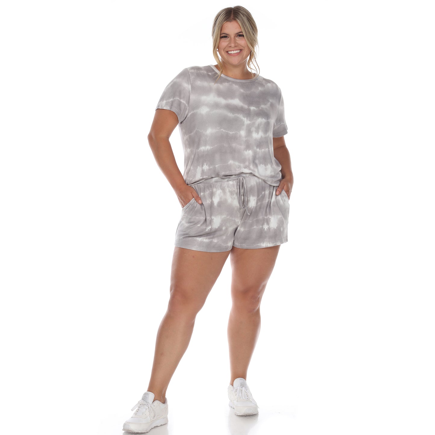 White Mark Women's 2-Piece Top & Shorts Lounge Set