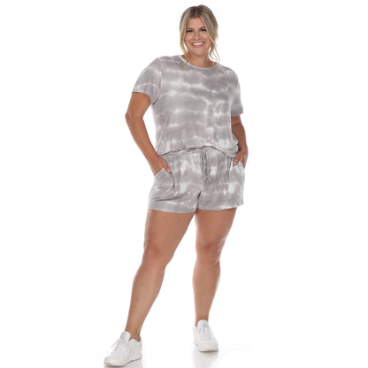 White Mark Women's 2-Piece Top & Shorts Lounge Set