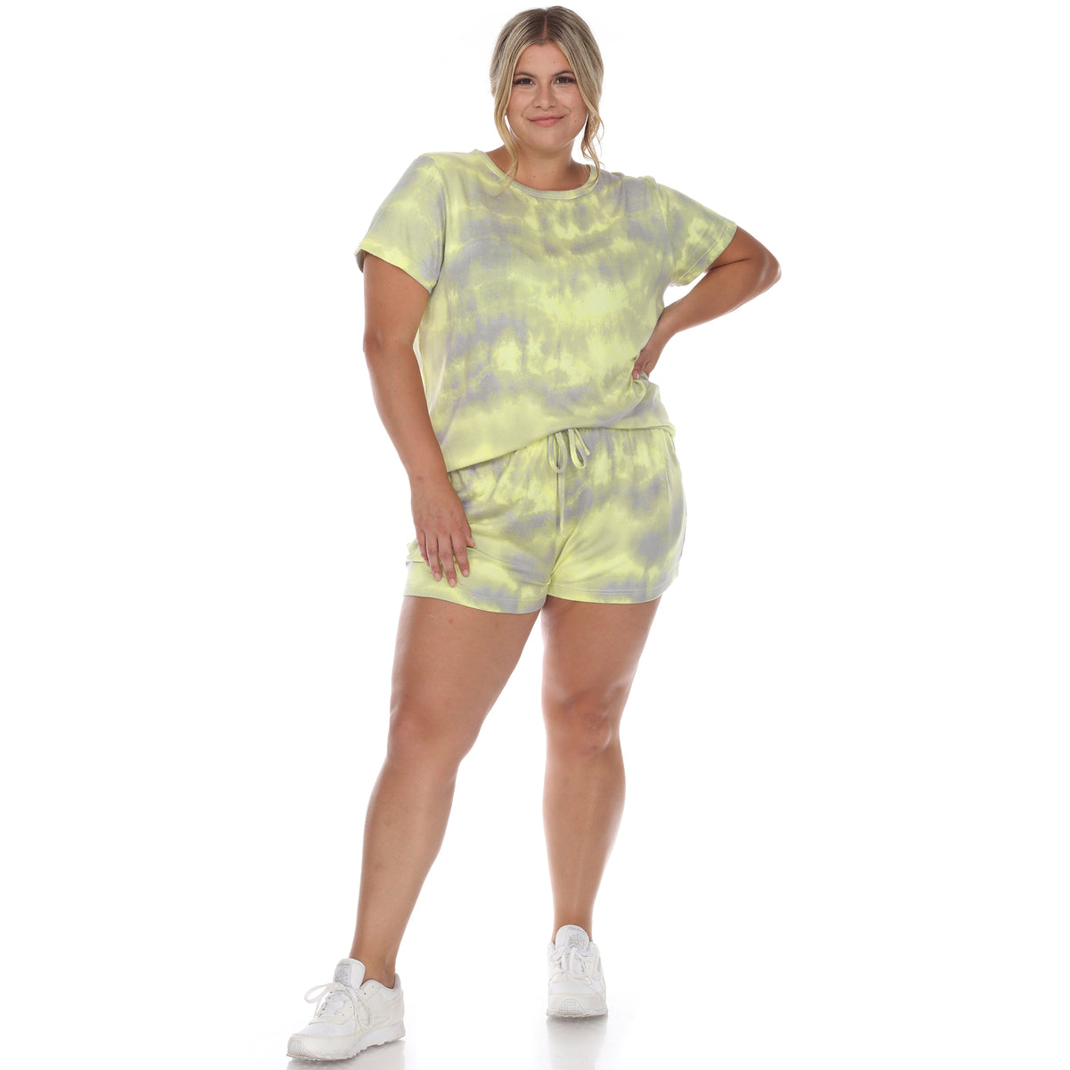 White Mark Women's 2-Piece Top & Shorts Lounge Set