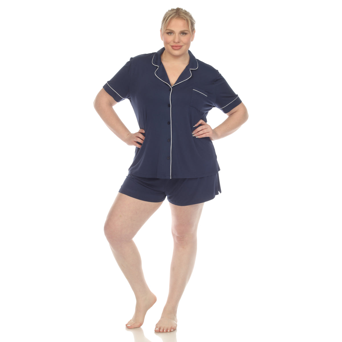 White Mark Women's 2-Piece Short Sleeve Bamboo Pajama Sheet