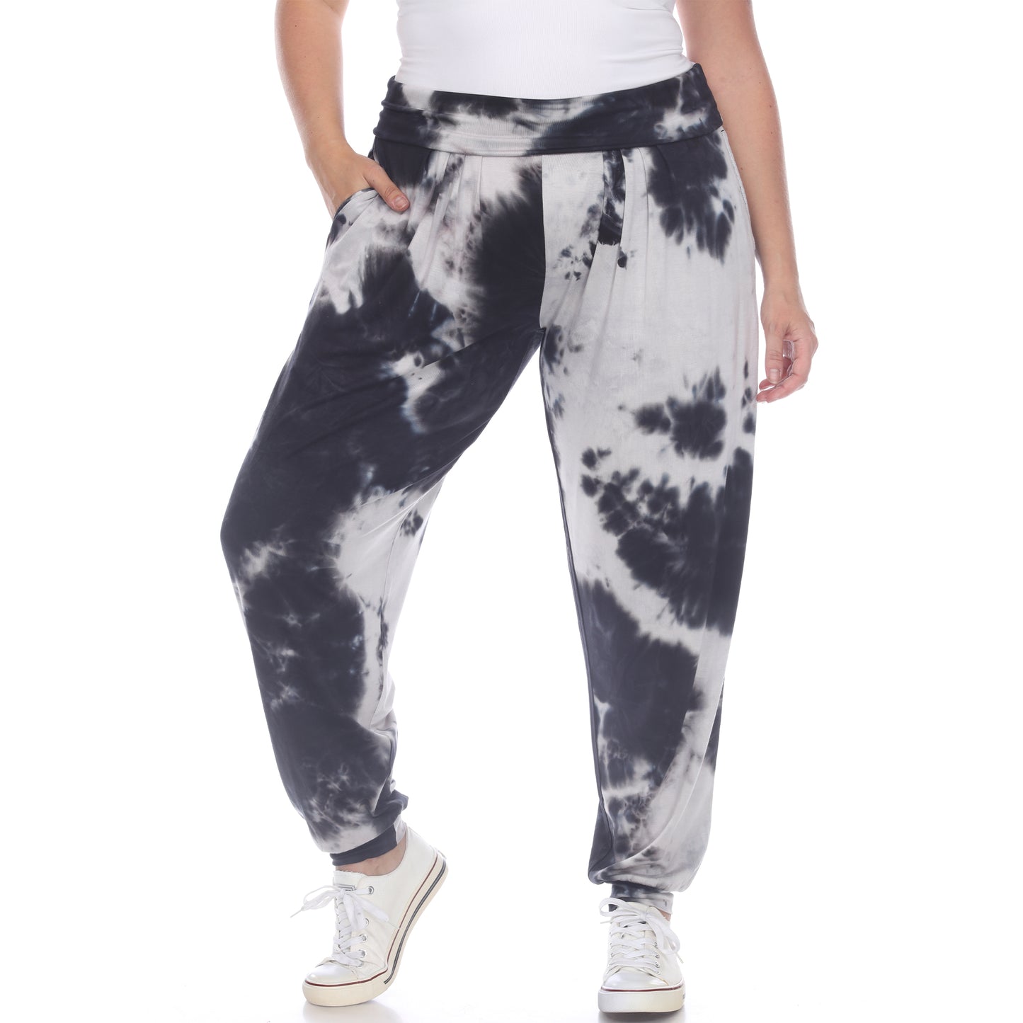 White Mark Women's Super Soft Tie Dye Jogger Pants