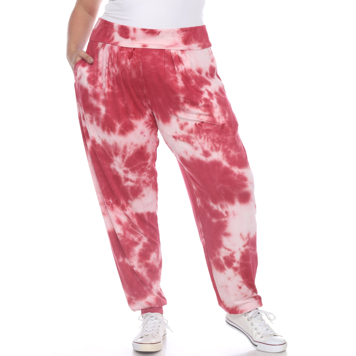 White Mark Women's Super Soft Tie Dye Jogger Pants
