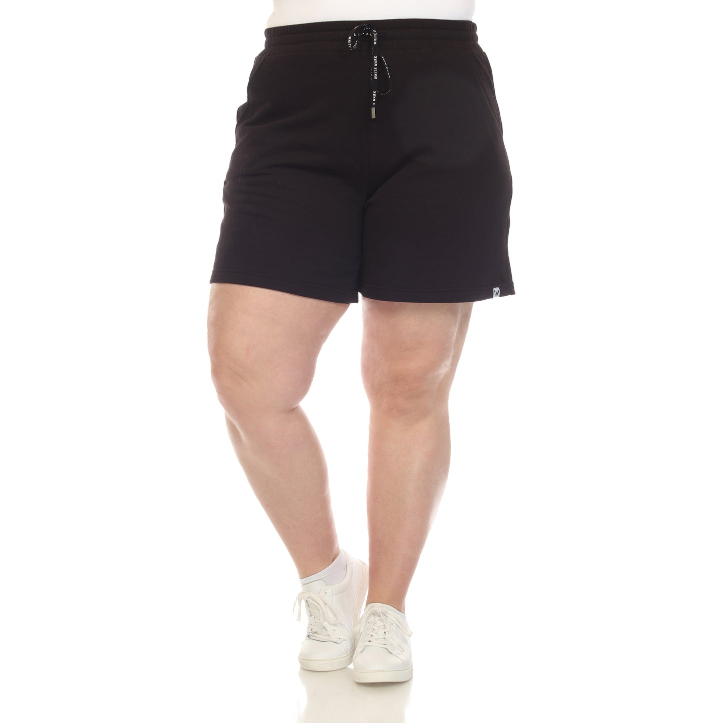 White Mark Women's Drawstring Waistband Sweat Shorts