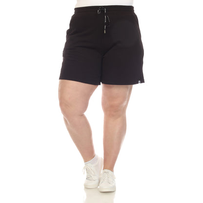White Mark Women's Drawstring Waistband Sweat Shorts