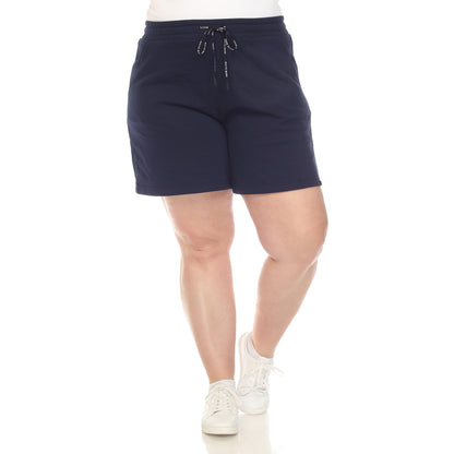 White Mark Women's Drawstring Waistband Sweat Shorts