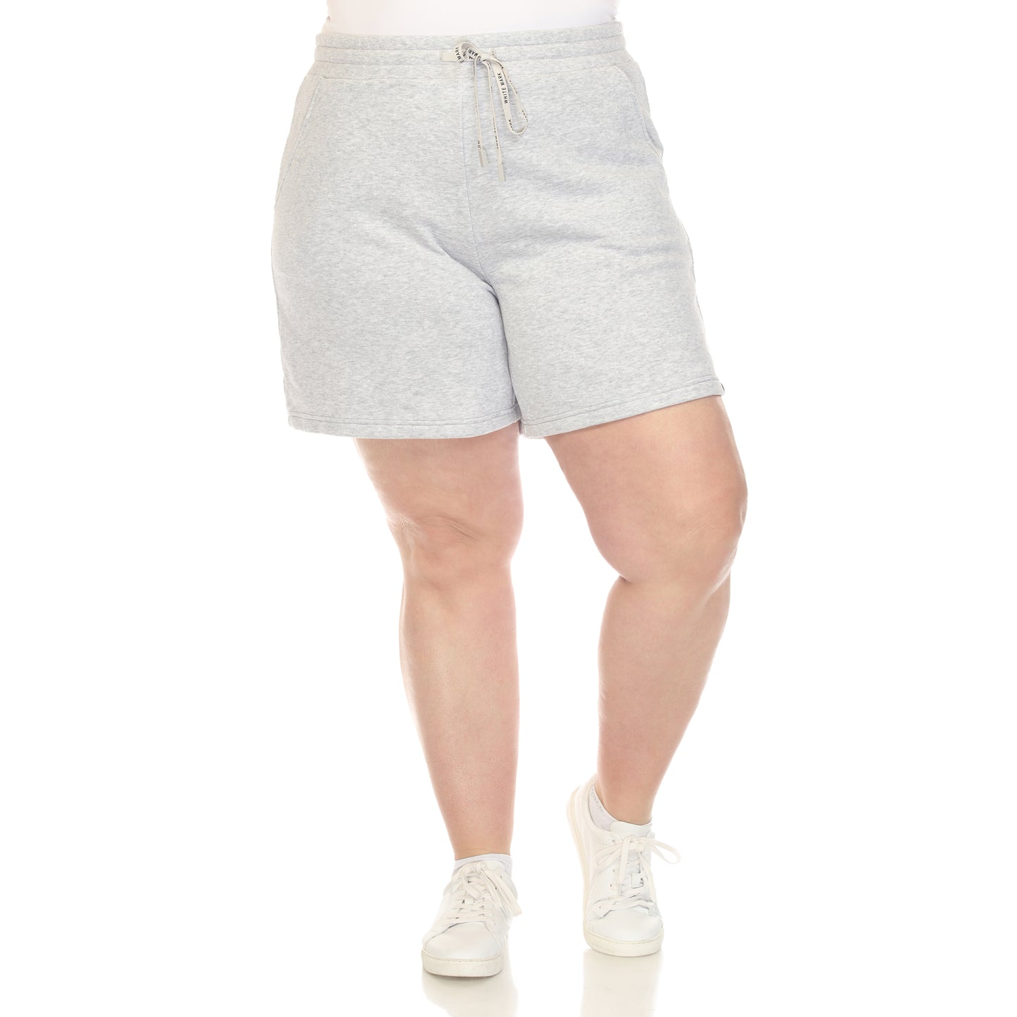 White Mark Women's Drawstring Waistband Sweat Shorts