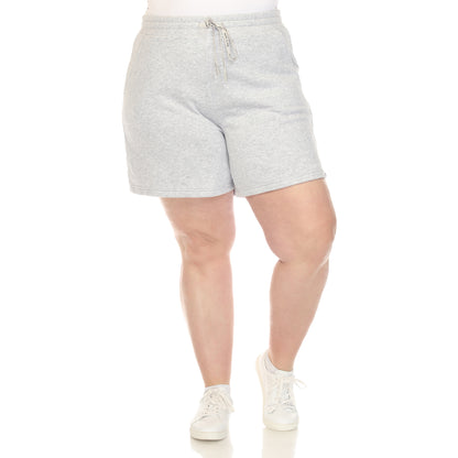 White Mark Women's Drawstring Waistband Sweat Shorts