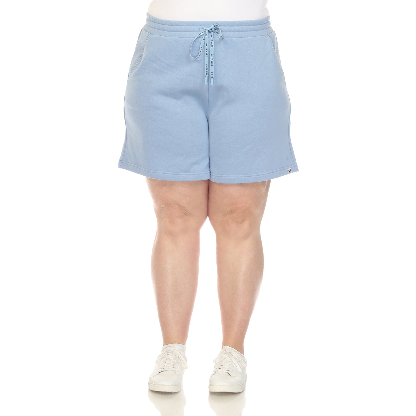 White Mark Women's Drawstring Waistband Sweat Shorts