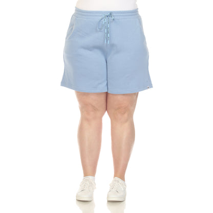 White Mark Women's Drawstring Waistband Sweat Shorts