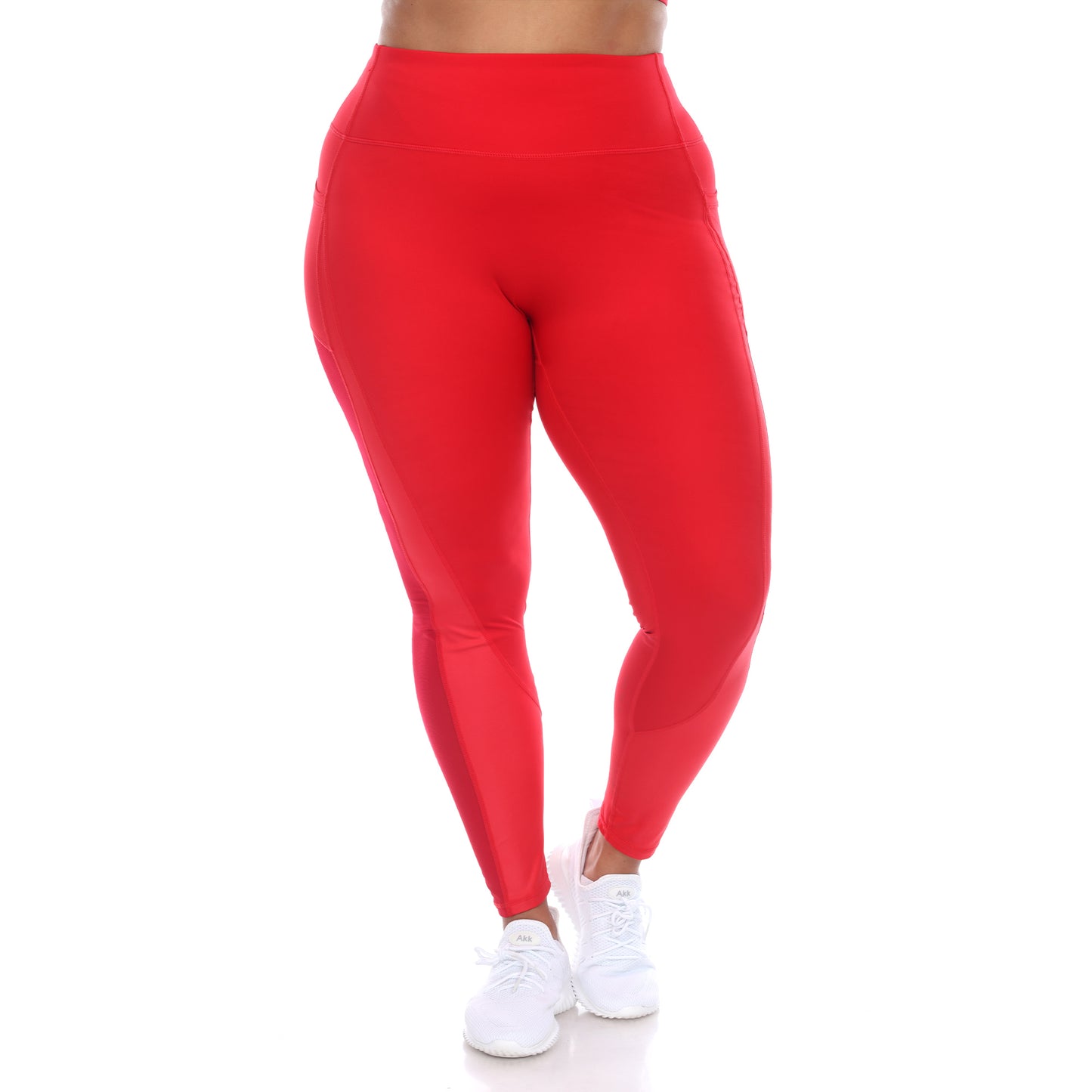 White Mark Women's High Waist Mesh Fitness Leggings