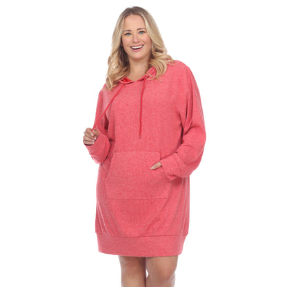 White Mark Women's Hoodie Sweatshirt Dress