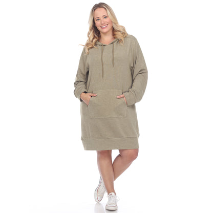 White Mark Women's Hoodie Sweatshirt Dress