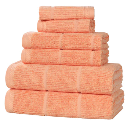 Superior "Milo" Smart Twist Viscose Cotton Blend 6-Piece Towel Set