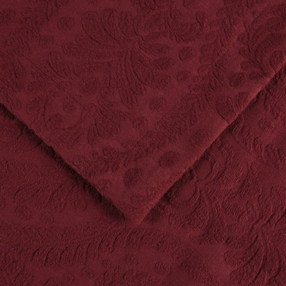 Superior "Aspen" Jacquard Floral Scalloped Edge Bedspread Set