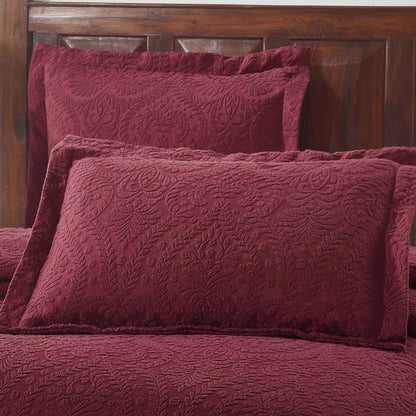 Superior "Aspen" Jacquard Floral Scalloped Edge Bedspread Set