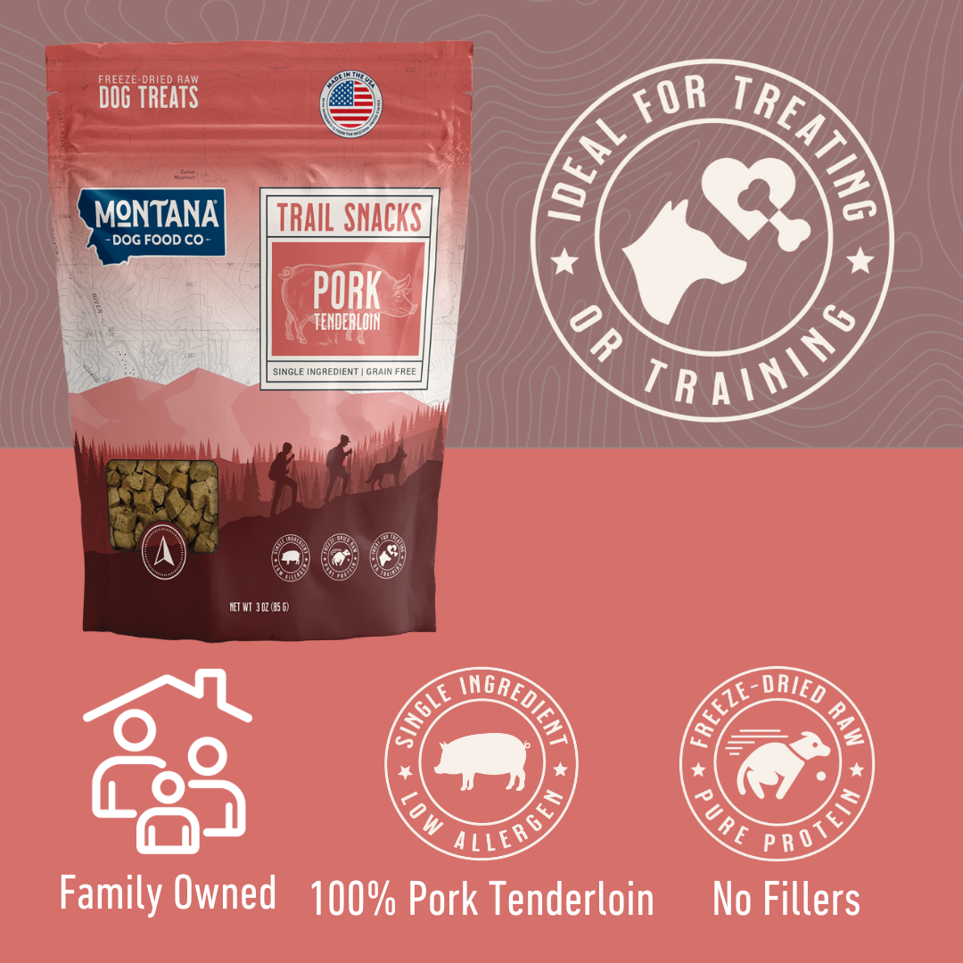 Montana Dog Food Co Pork Tenderloin Freeze-Dried Dog Treats 3oz