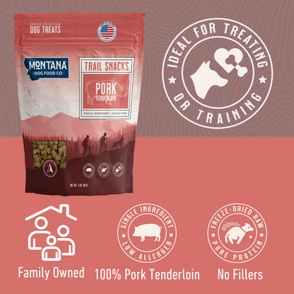 Montana Dog Food Co Pork Tenderloin Freeze-Dried Dog Treats 3oz