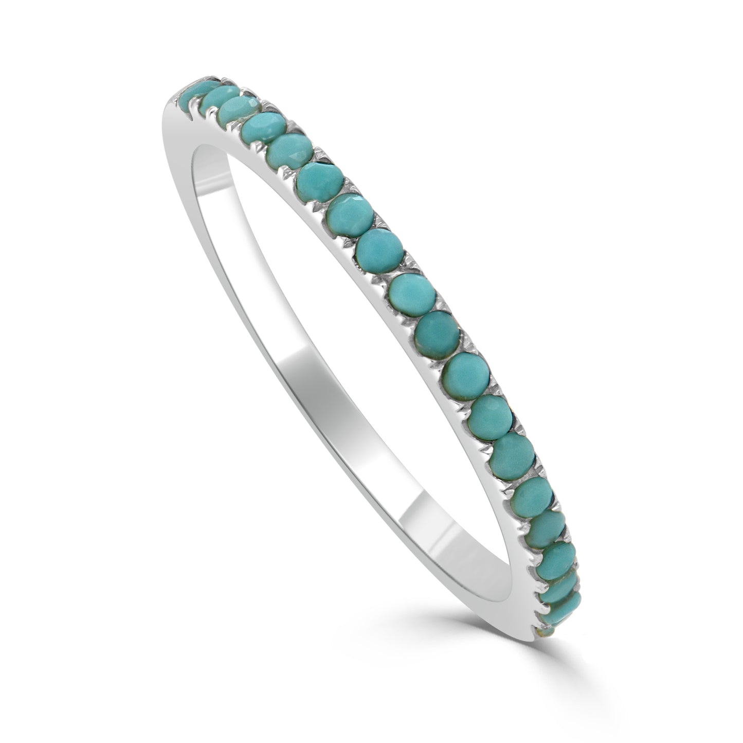 Sabrina Designs 14K Gold Turquoise Half-Eternity Band Ring