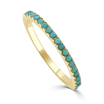 Sabrina Designs 14K Gold Turquoise Half-Eternity Band Ring