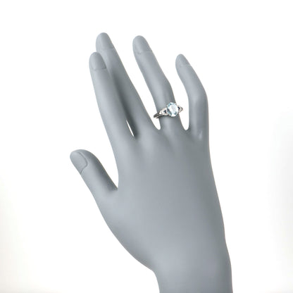 Gilded Lane 10K Gold Aquamarine, Blue Sapphire, & Diamond Ring