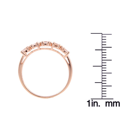 Gilded Lane 10K Gold 5-Stone Gem & Diamond Accent Band Ring