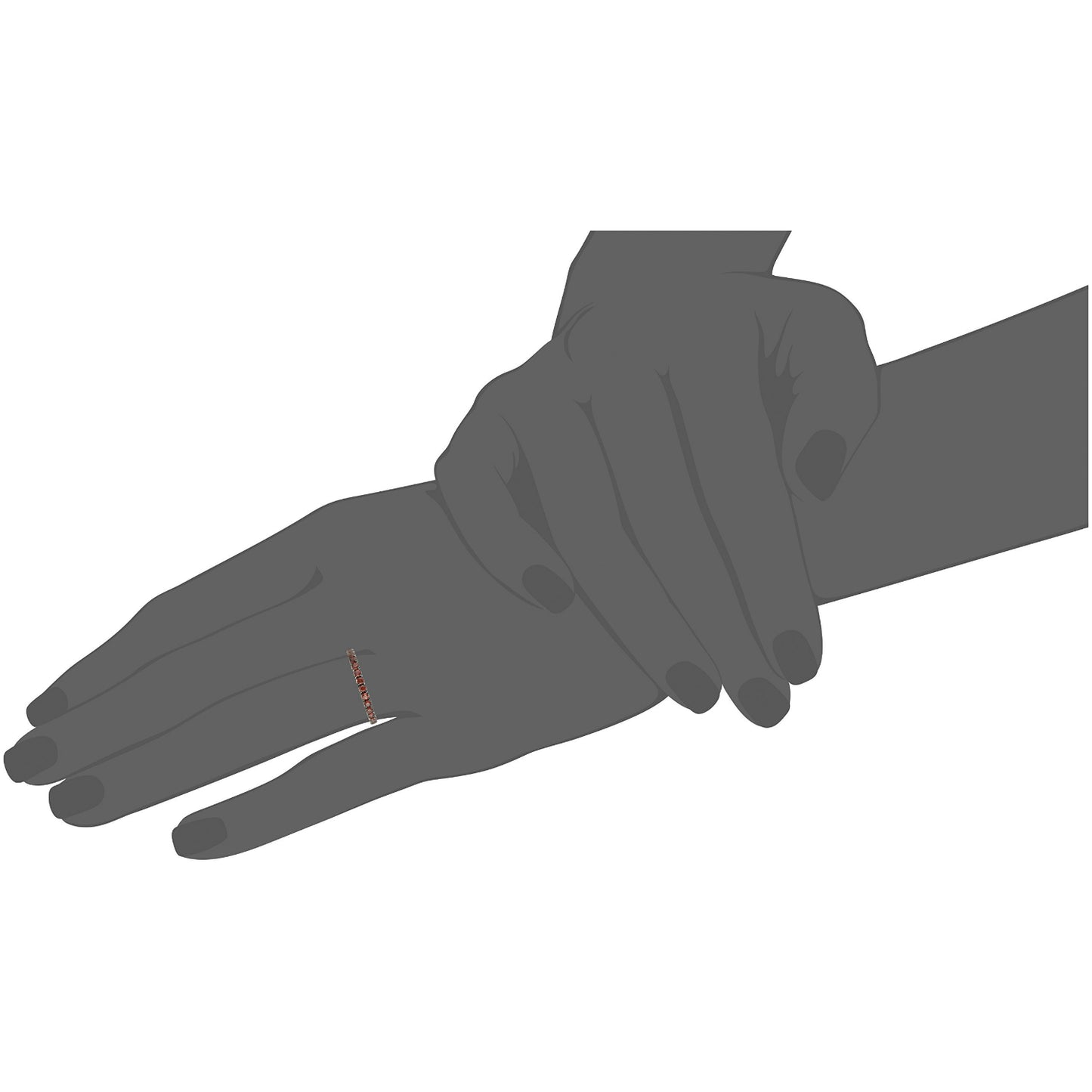 Gilded Lane 14K Gold Gemstone Eternity Band Ring