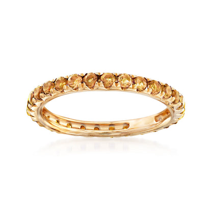 Gilded Lane 14K Gold Gemstone Eternity Band Ring