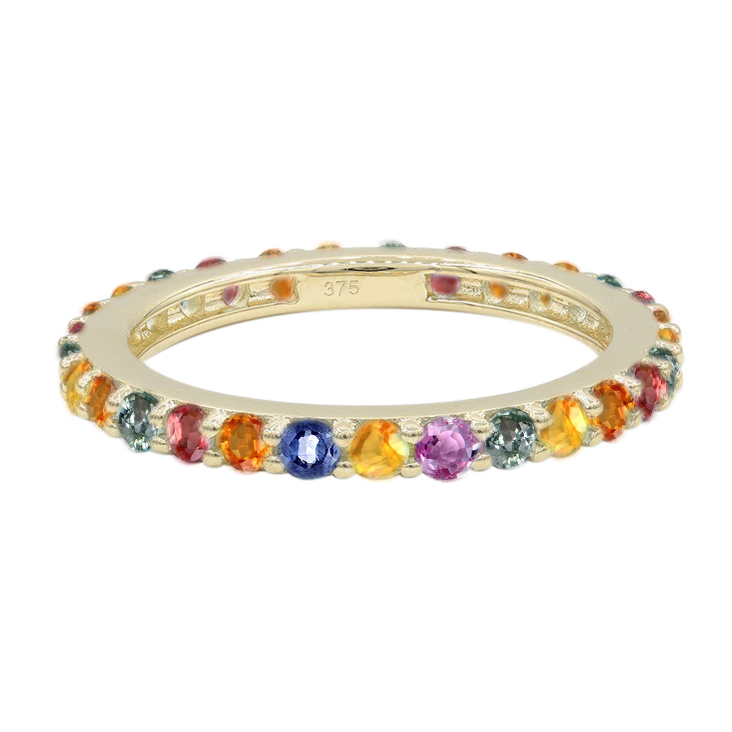 Gilded Lane 14K Gold Gemstone Eternity Band Ring