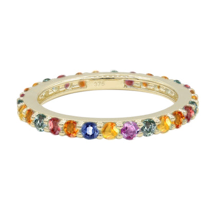 Gilded Lane 14K Gold Gemstone Eternity Band Ring