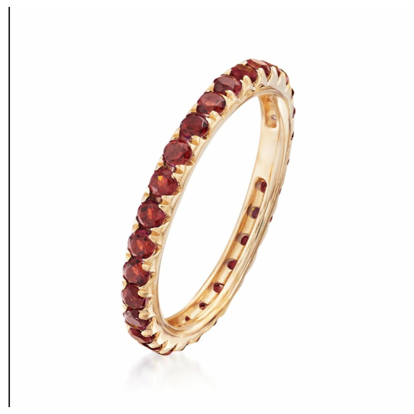 Gilded Lane 14K Gold Gemstone Eternity Band Ring