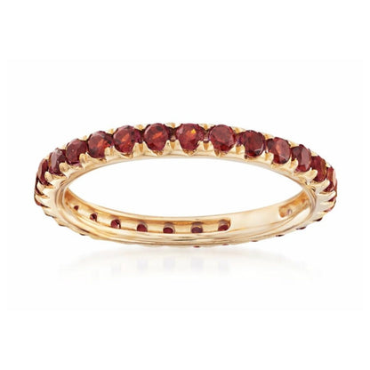 Gilded Lane 14K Gold Gemstone Eternity Band Ring