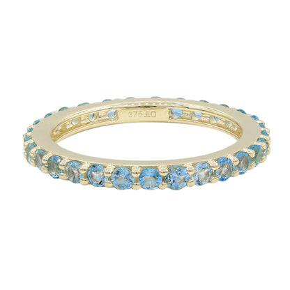 Gilded Lane 14K Gold Gemstone Eternity Band Ring