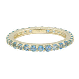 Gilded Lane 14K Gold Gemstone Eternity Band Ring