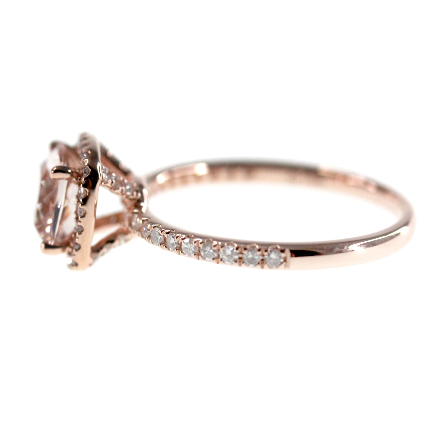 Gilded Lane 10K Gold 6.5mm Cushion Cut Gem & Diamond Ring