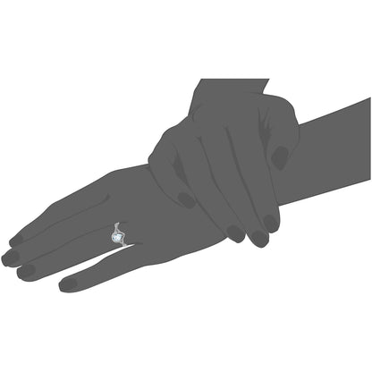 Gilded Lane 14K Gold 8x6mm Pear-Shaped Gem & Diamond Ring