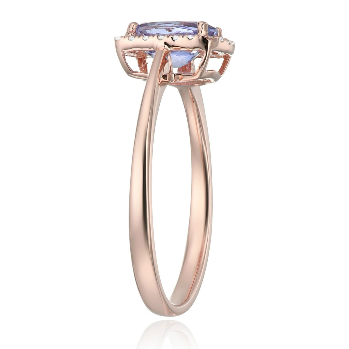Gilded Lane 10K Gold 7x5mm Cushion-Cut Gem & Diamond Halo Ring