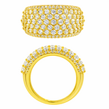 Morris & David 14K Gold 2.00ctw Diamond Pave Wide Band Ring