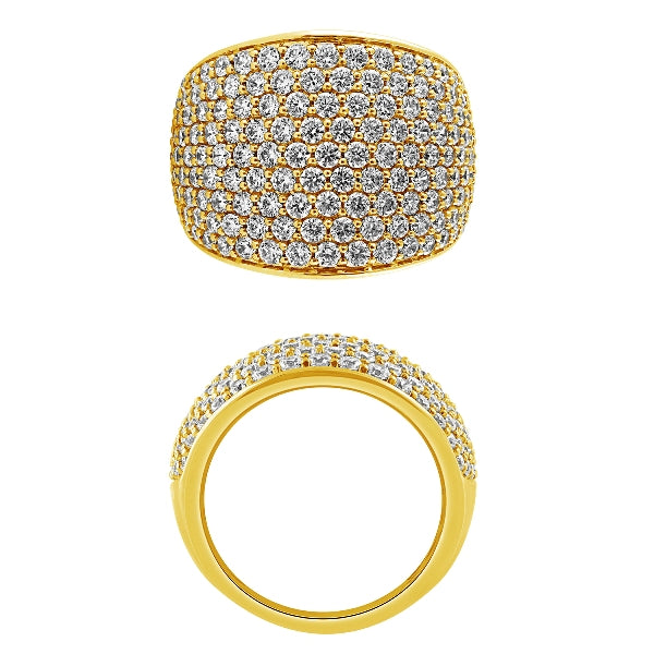 Morris & David 14K Gold 3.00ctw Diamond Pave Dome Cocktail Ring