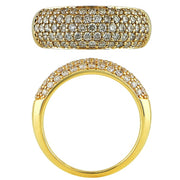 Morris & David 14K Gold 1.00ctw Diamond Pave Cigar Band Ring