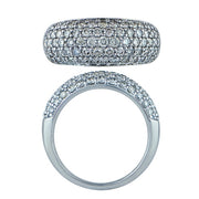 Morris & David 14K Gold 2.00ctw Diamond Pave Cigar Band Ring