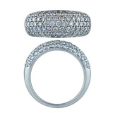 Morris & David 14K Gold 2.00ctw Diamond Pave Cigar Band Ring